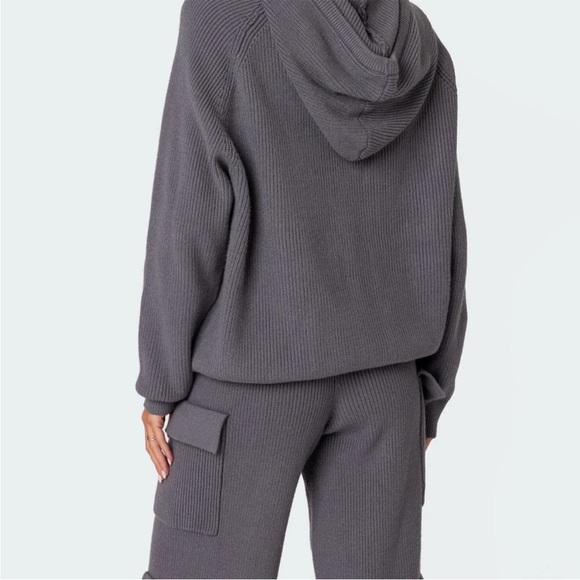 Edikted Wynter Knit Sweater Oversized Hoodie Size XS - Picture 3 of 6